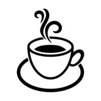 café tasse icône. tasse de chaud boire, agresser de café, thé etc. café tasse avec vapeur vecteur icône.