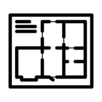 sol des plans architectural rédacteur ligne icône vecteur illustration