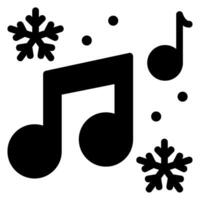 icône de glyphe de musique vecteur