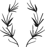 main tiré floral couronne logo pour décoration vecteur