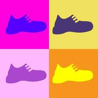 coloré chaussure icône, chaussure logo pour la toile et La publicité vecteur