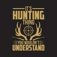 vecteur de conception de t-shirt de chasse