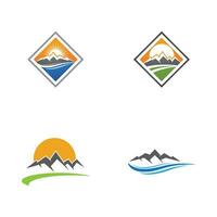 logo d & # 39; icône de montagne vecteur