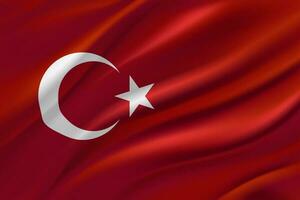 nationale drapeau de Turquie. 3d vecteur illustration