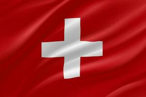nationale drapeau de Suisse. 3d vecteur illustration