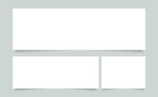 bannières avec ombres, réaliste vecteur illustration de papier bande pour site Internet entête et bannière
