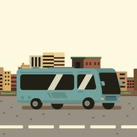 bus, ville, véhicule vecteur
