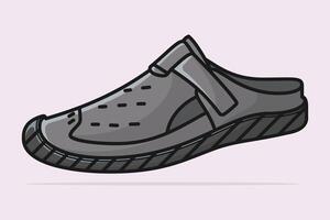 Nouveau arrivée Hommes formel pantoufle vecteur illustration. beauté mode objets icône concept. mode pantoufle chaussure style vecteur conception.