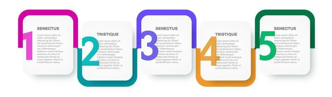 infographie modèle Cadre vecteur chronologie processus