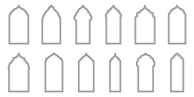 contour islamique les fenêtres et arches conception. une vecteur illustration parfait pour Ramadan et eid mubarak célébrations