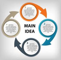 illustration vectorielle de modèle d'entreprise infographique vecteur