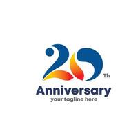 vecteur 20 e anniversaire logo conception inspiration