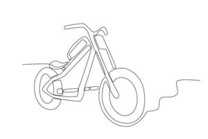 un électrique bicyclette sur le route vecteur