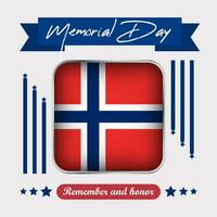 Norvège Mémorial journée vecteur illustration