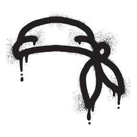 foulard graffiti avec noir vaporisateur peindre vecteur