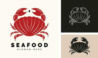 Fruit de mer Crabe Homard logo modèle conception vecteur illustration