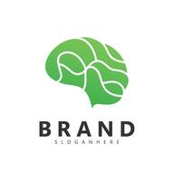 cerveau logo. psychologie logo conception inspiration vecteur