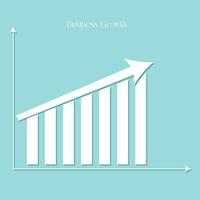 gratuit vecteur Facile affaires croissance icône en mouvement vers l'avant avec minimaliste Contexte