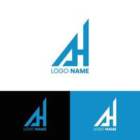 vecteur graphique conception, lettre ah logo conception