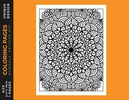 adulte mandala coloration page pour art et relaxation vecteur