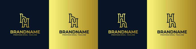 lettre hh monogramme logo ensemble, sutable pour affaires avec hh initiales. vecteur