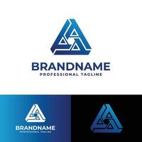 lettre une Triangle logo, adapté pour tout affaires en relation à Triangle avec une initial. vecteur