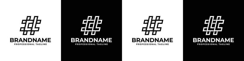 lettre ci et ic hashtag logo ensemble, adapté pour tout affaires avec ic ou ci initiales. vecteur