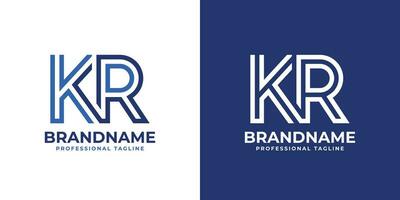 lettre kr ligne monogramme logo, adapté pour affaires avec kr ou rk initiales. vecteur