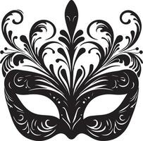 masque tatouage conception illustration noir Couleur 4 vecteur