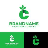 lettre c la nature logo, adapté pour tout affaires en relation à la nature avec c initial. vecteur