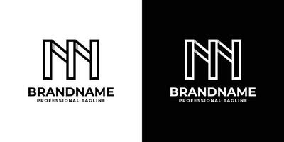 lettre nn monogramme logo, adapté pour tout affaires avec n ou nn initiales. vecteur