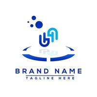 lettre gh bleu professionnel logo pour tout sortes de affaires vecteur