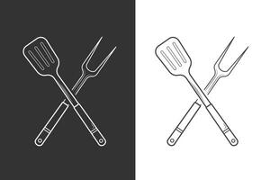 fourchette illustration, cuisine fourchette silhouette, restaurant équipement, cuisine équipement svg, agrafe art, ustensile vecteur, silhouette vecteur