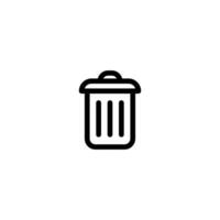 Facile poubelle poubelle icône illustration conception, moderne poubelle pouvez symbole avec décrit style modèle vecteur