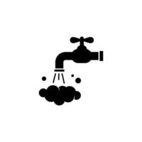 Facile robinet l'eau icône illustration conception, robinet l'eau symbole vecteur