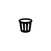 poubelle poubelle icône illustration conception, plat poubelle pouvez symbole modèle vecteur