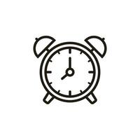alarme l'horloge icône illustration conception, l'horloge symbole avec décrit style modèle vecteur