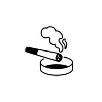 Facile cigarette icône illustration vecteur, cigarettes sur le cendrier vecteur