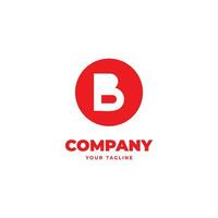 Facile lettre b logo conception avec rouge couleur, moderne b initiale symbole vecteur