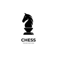 Facile échecs Chevalier logo conception vecteur, échecs pièce symbole illustration vecteur