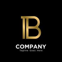 lettre b logo conception avec d'or pente isolé sur noir arrière-plan, élégant b logo inspiration modèle vecteur