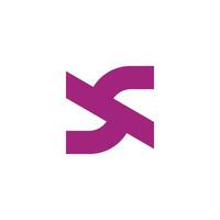 lettre sc ligne Facile géométrique violet logo vecteur