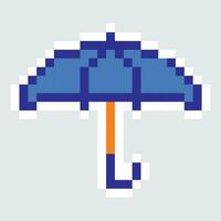 pixel parapluie icône vecteur illustration