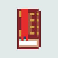 une pixel art illustration de une livre vecteur