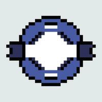 une pixel style icône de une bleu et blanc cercle vecteur