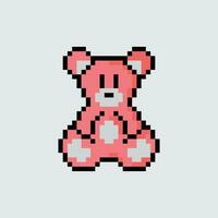 pixel art nounours ours pixel art vecteur illustration