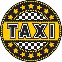 icône d'étiquette de taxi vecteur