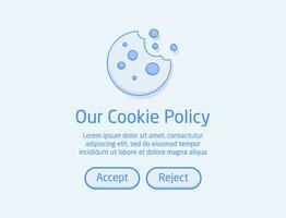 l'Internet site Internet apparaitre pour biscuit politique notification, notre biscuit politique vecteur