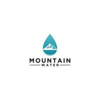 logo de montagne d'eau représentant les eaux claires de la montagne vecteur