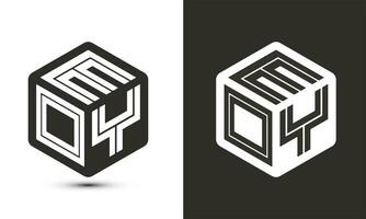 ééé lettre logo conception avec illustrateur cube logo, vecteur logo moderne alphabet Police de caractère chevauchement style.
